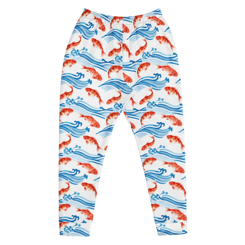 Waves of Fortune on Men's Joggers — Front