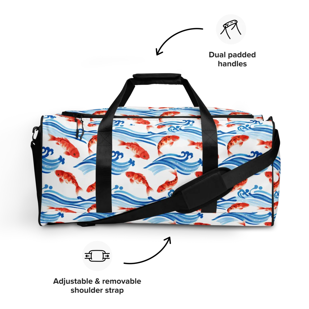 Waves of Fortune on Duffle Bag — Front