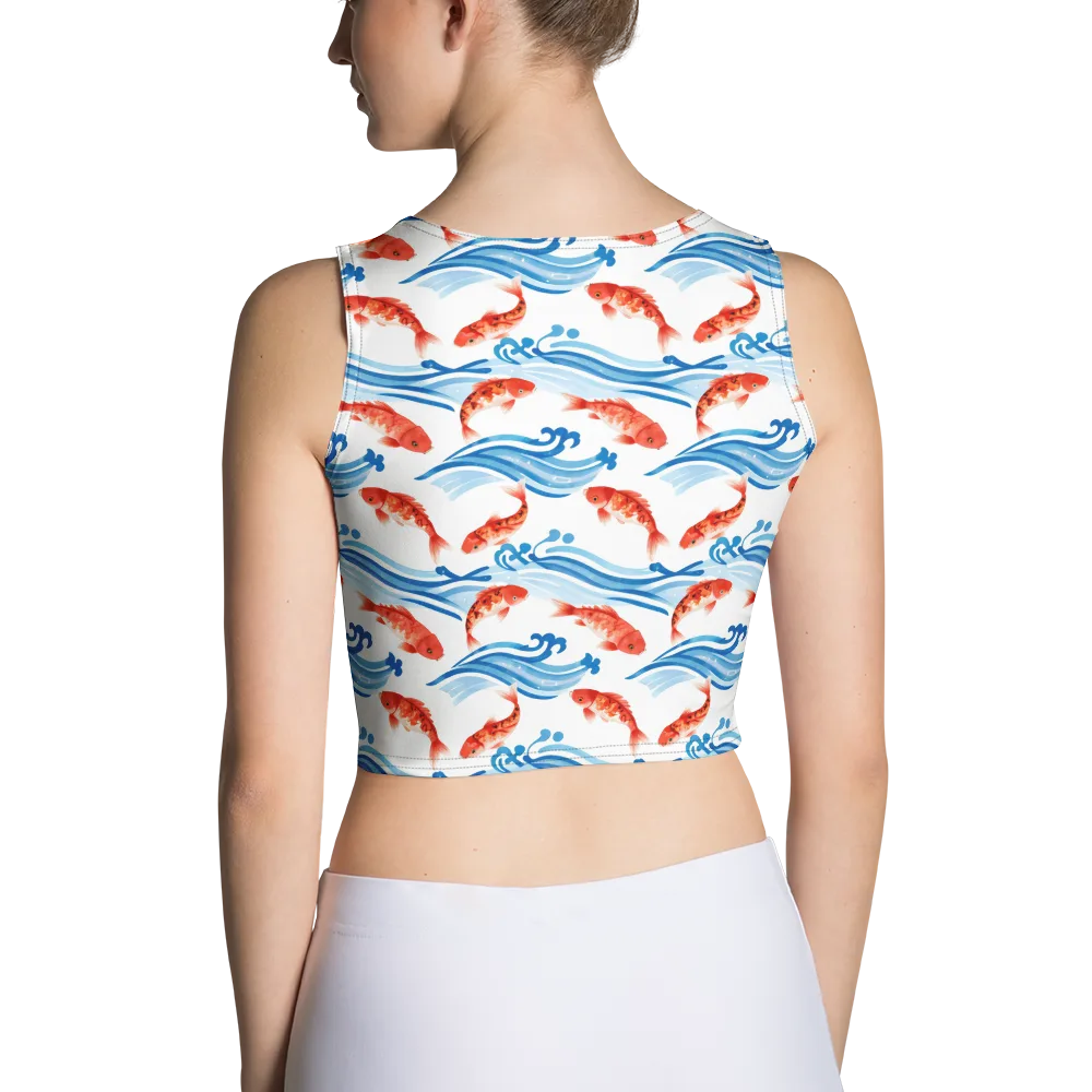 Waves of Fortune on Crop Top — Back