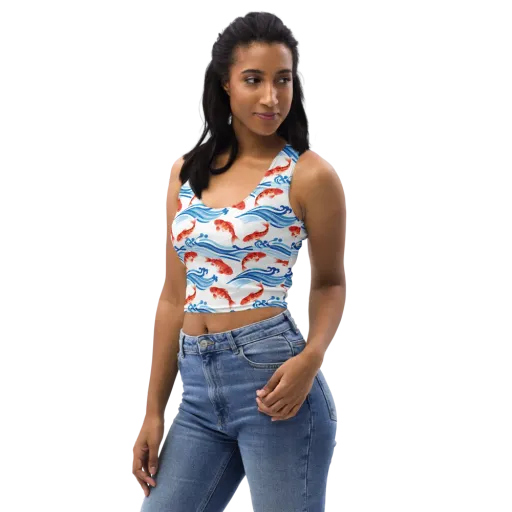 Waves of Fortune on a Crop Top