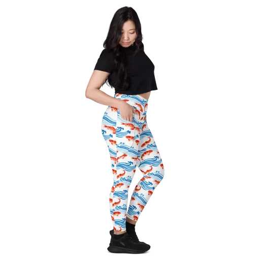Waves of Fortune on a Leggings with Pockets
