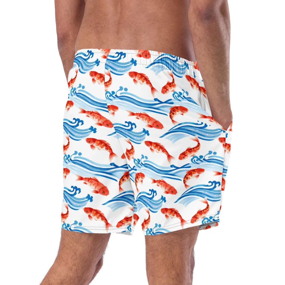 Waves of Fortune on Swim Trunks — Right Back