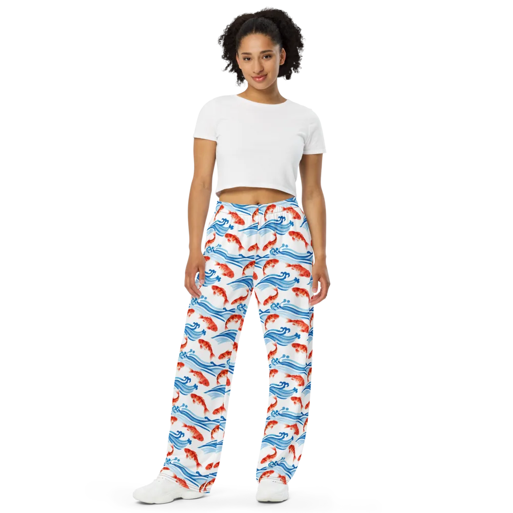 Waves of Fortune on Wide-Leg Pants — Front