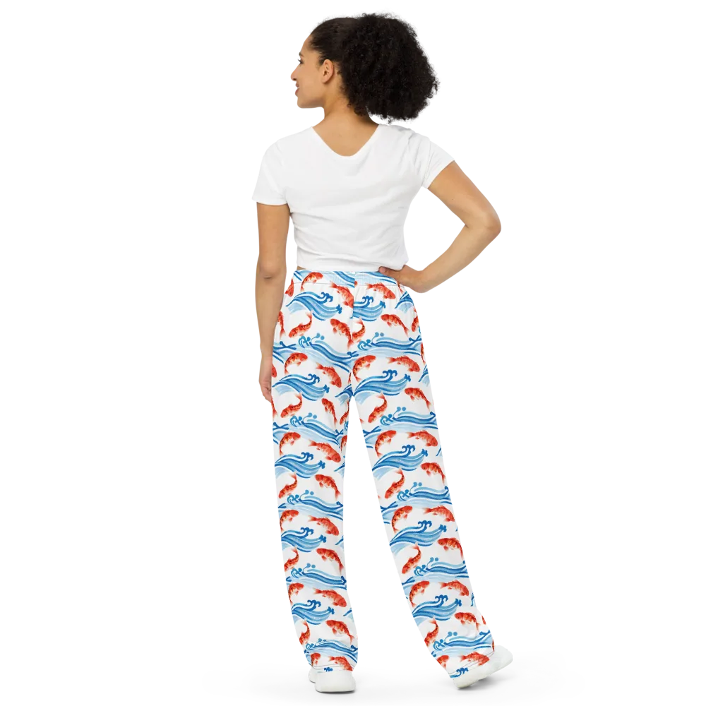 Waves of Fortune on Wide-Leg Pants — Back