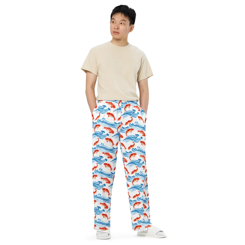 Waves of Fortune on Wide-Leg Pants — Front