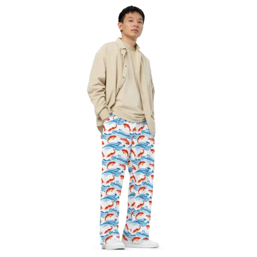 Waves of Fortune on a Wide-Leg Pants