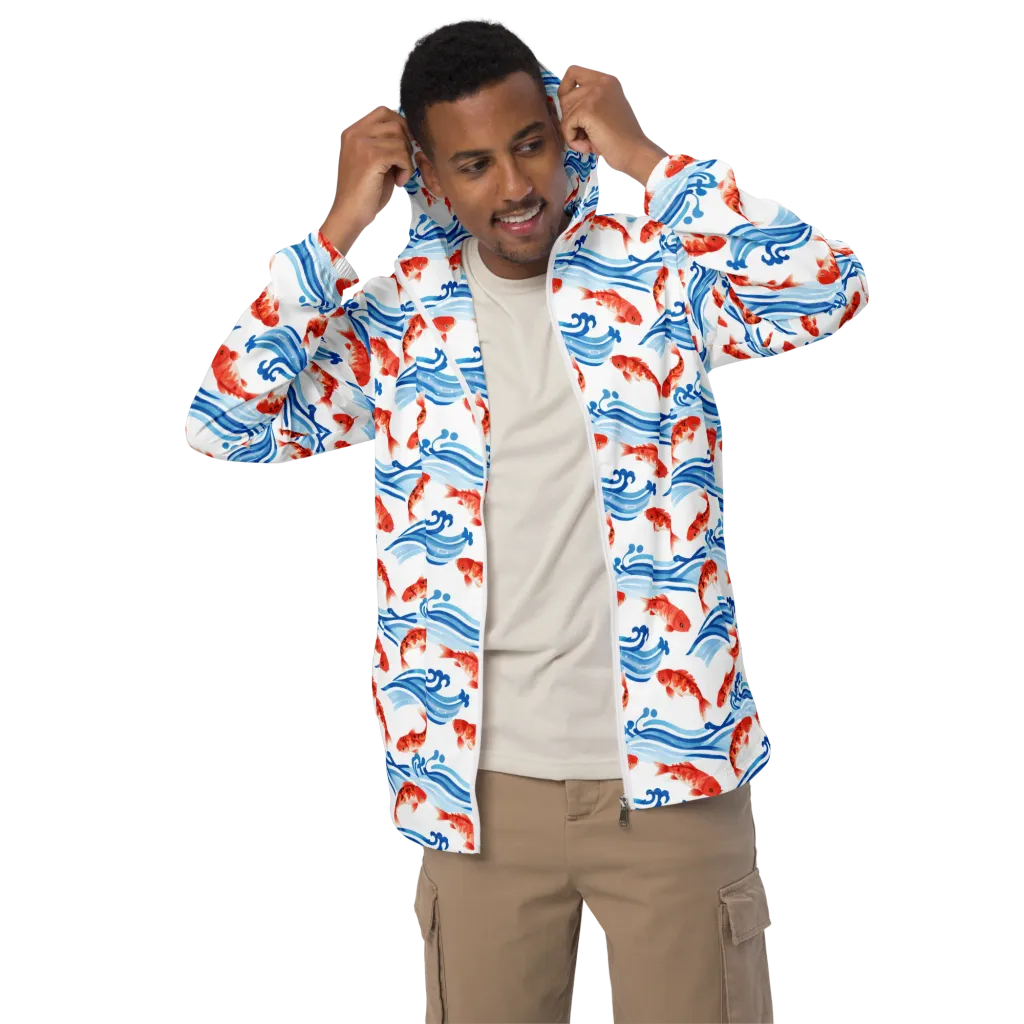 Waves of Fortune on Men's Windbreaker — Front