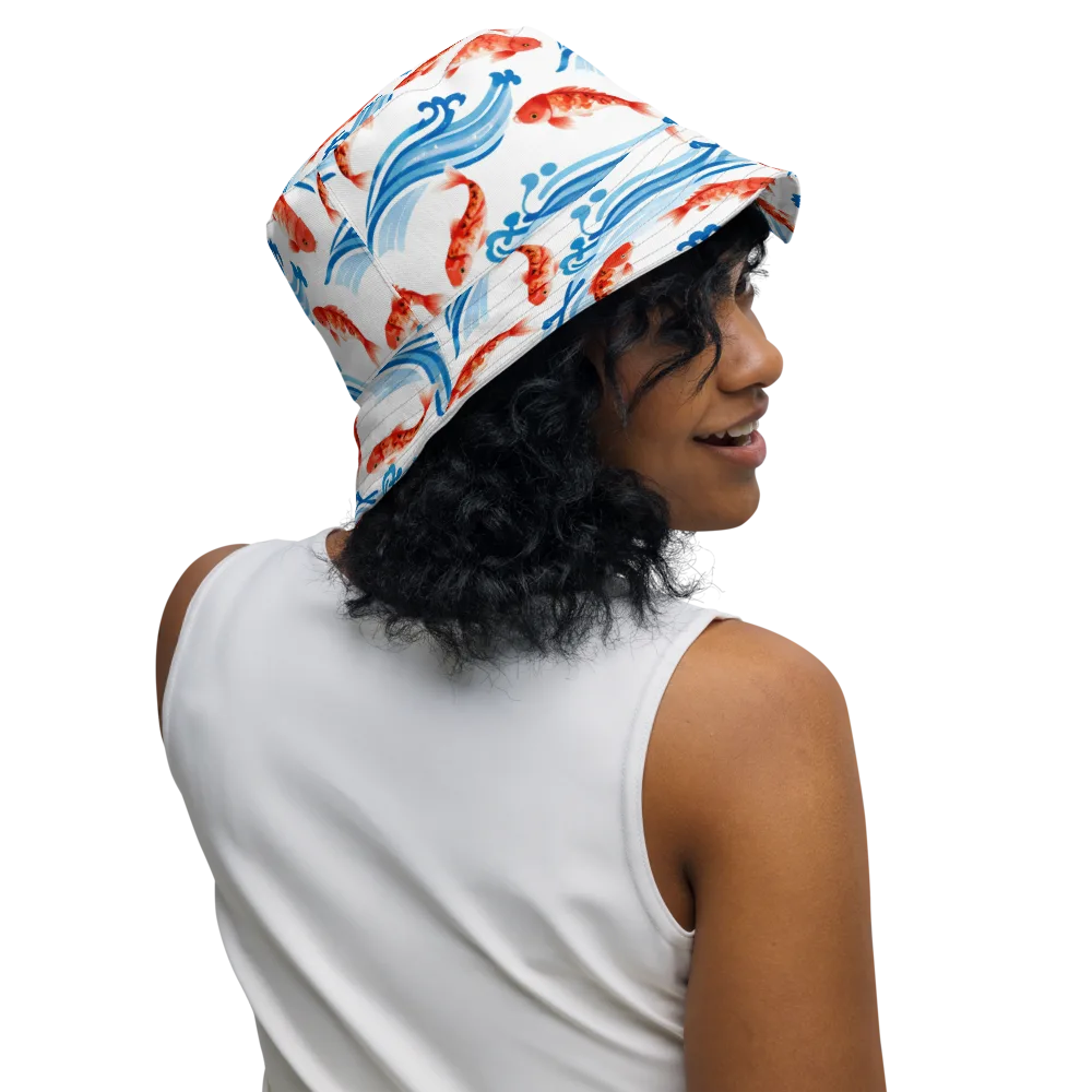 Waves of Fortune on Reversible Bucket Hat — Right Outside