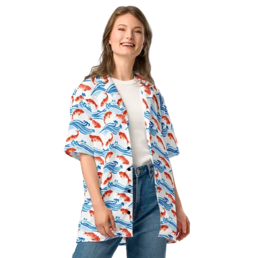 Waves of Fortune on a Button Shirt
