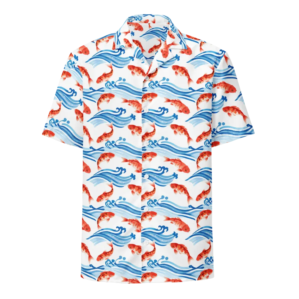 Waves of Fortune on Button Shirt — Front