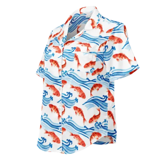Waves of Fortune on a Women's Short Sleeve Pajama Top