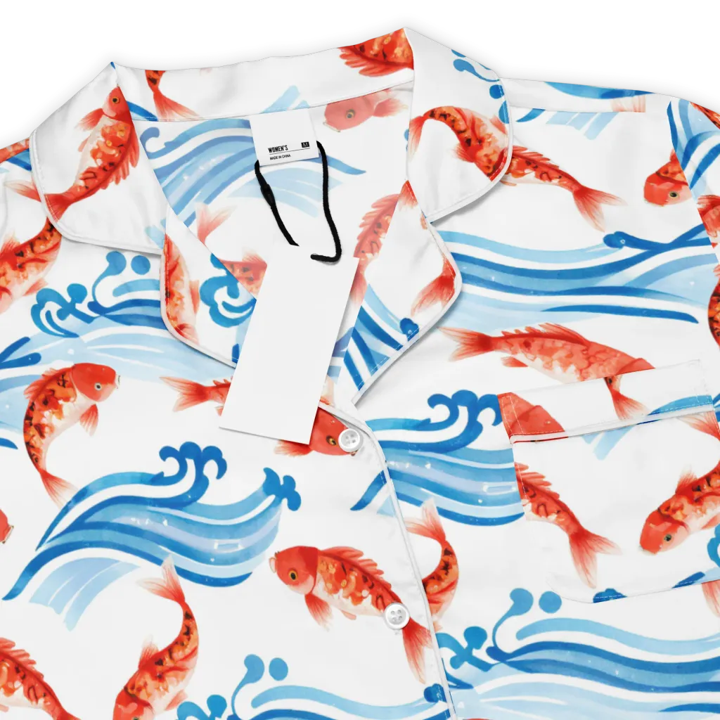 Waves of Fortune on Women's Short Sleeve Pajama Top — Product details