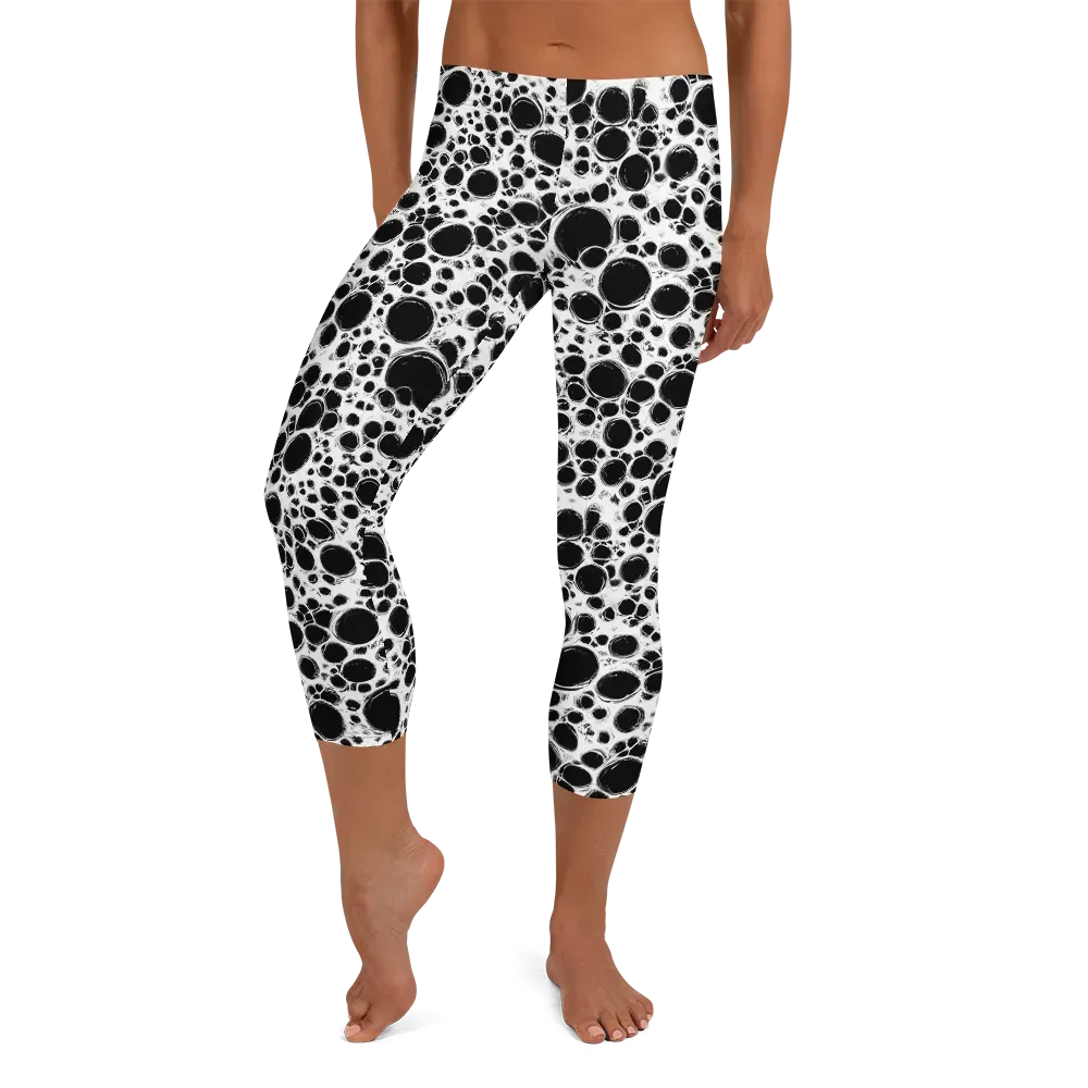 Obsidian Bubble on Capri Leggings — Front