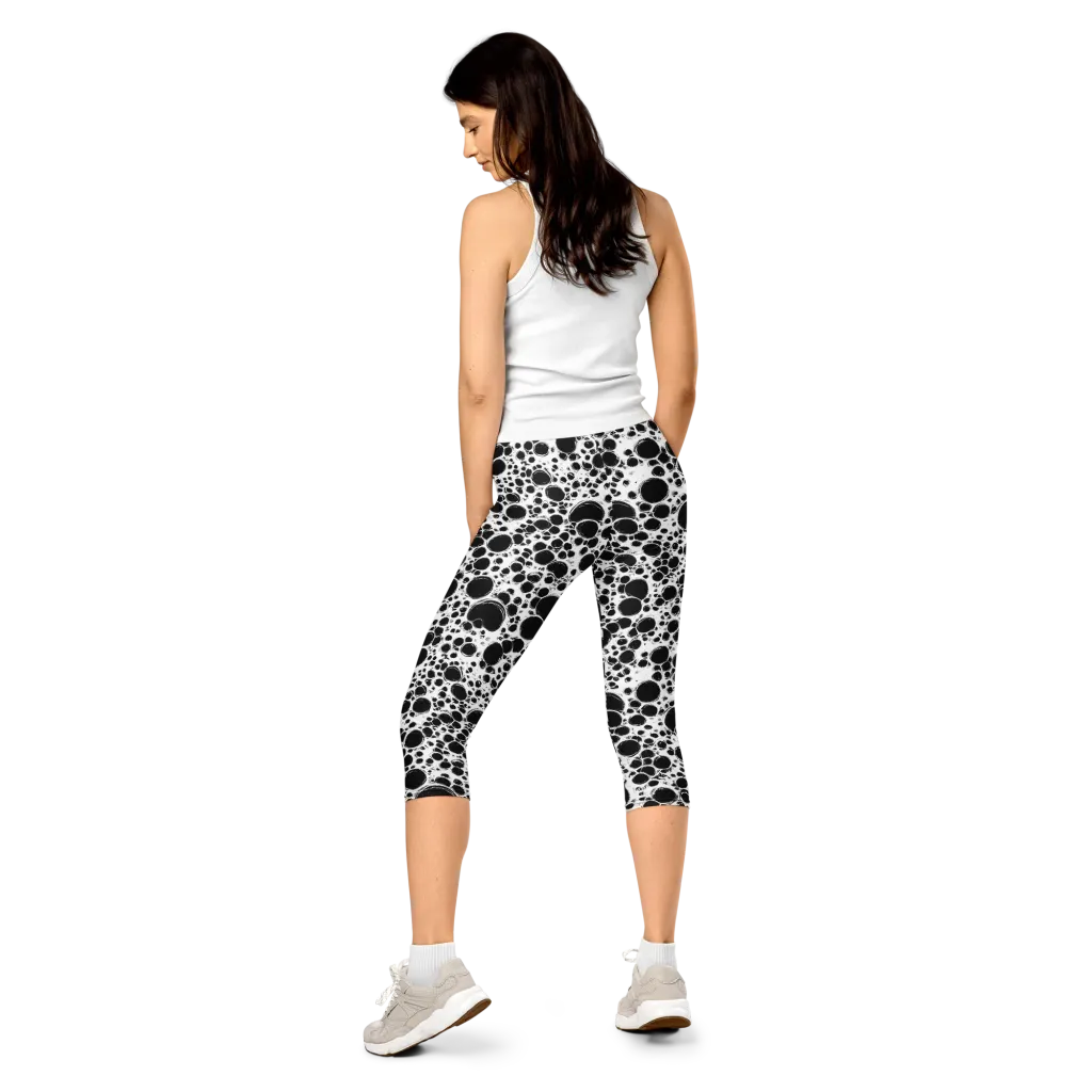 Obsidian Bubble on Capri Leggings — Back