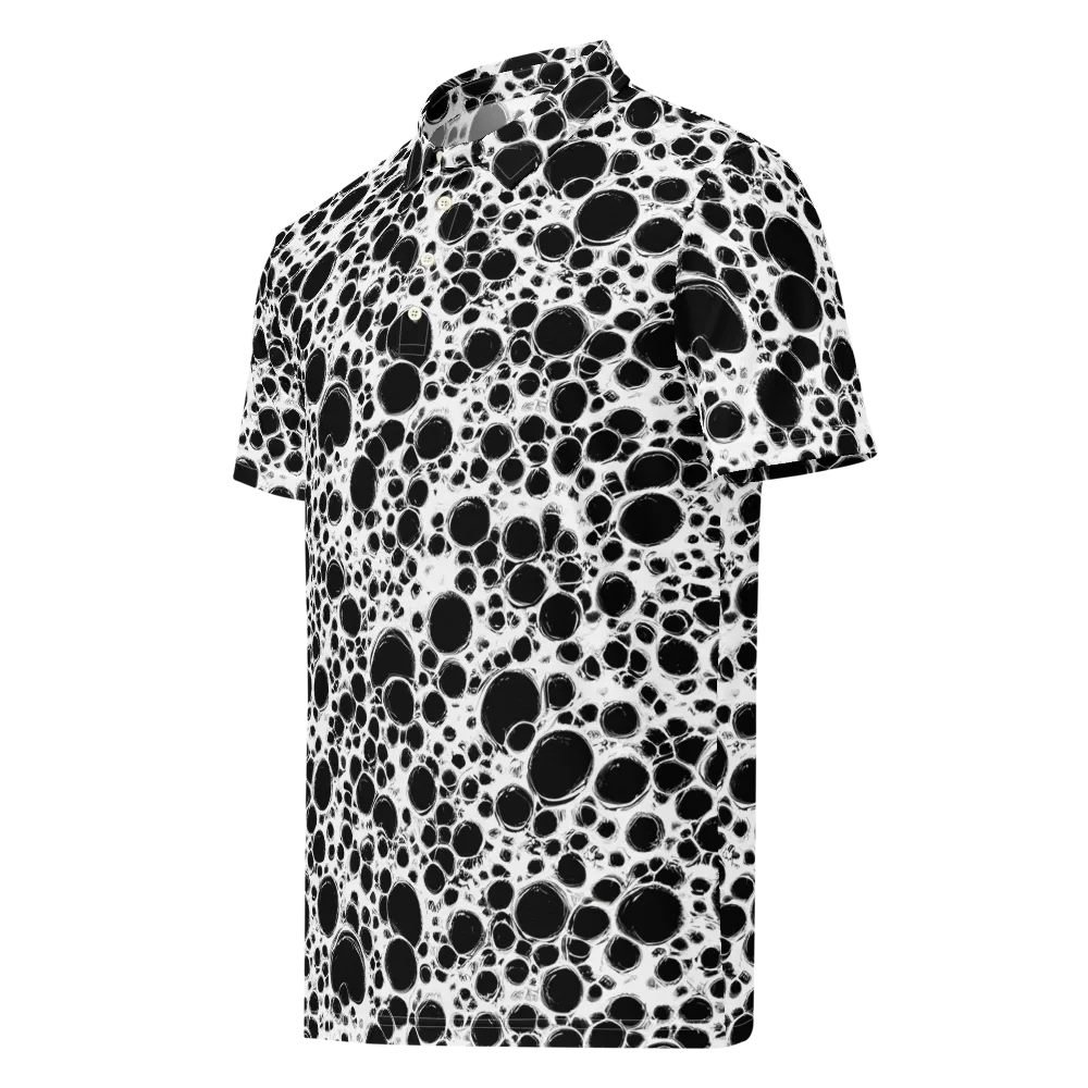 Obsidian Bubble on Men's Slim Fit Polo Shirt — Left Front