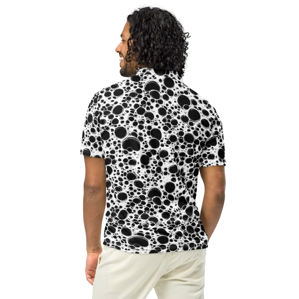 Obsidian Bubble on Men's Slim Fit Polo Shirt — Back