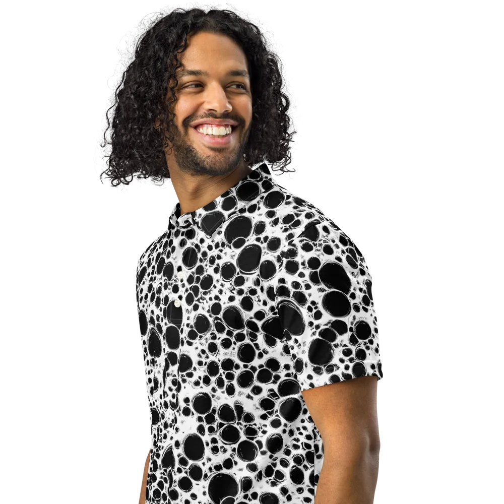 Obsidian Bubble on Men's Slim Fit Polo Shirt — Left Front