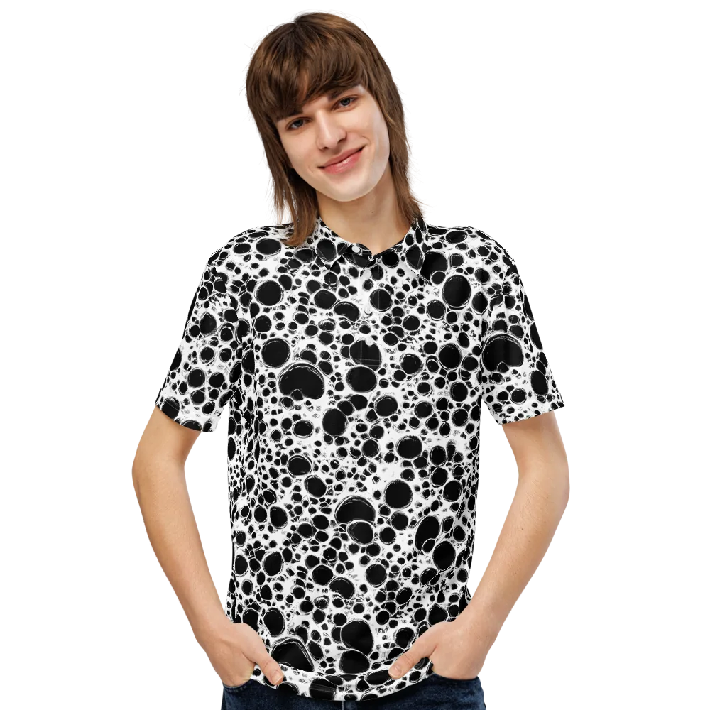 Obsidian Bubble on Men's Slim Fit Polo Shirt — Front