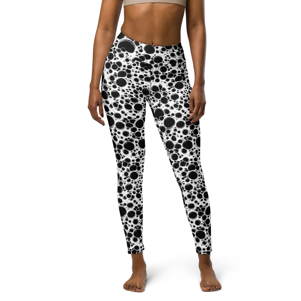 Obsidian Bubble on Yoga Leggings — Front