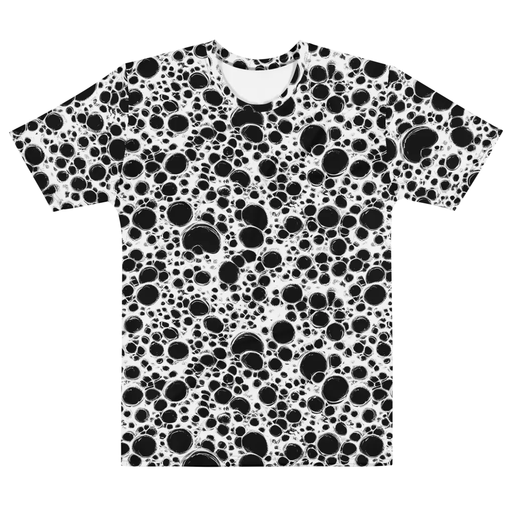 Obsidian Bubble on Men's Cotton Crew Neck T-Shirt — Front