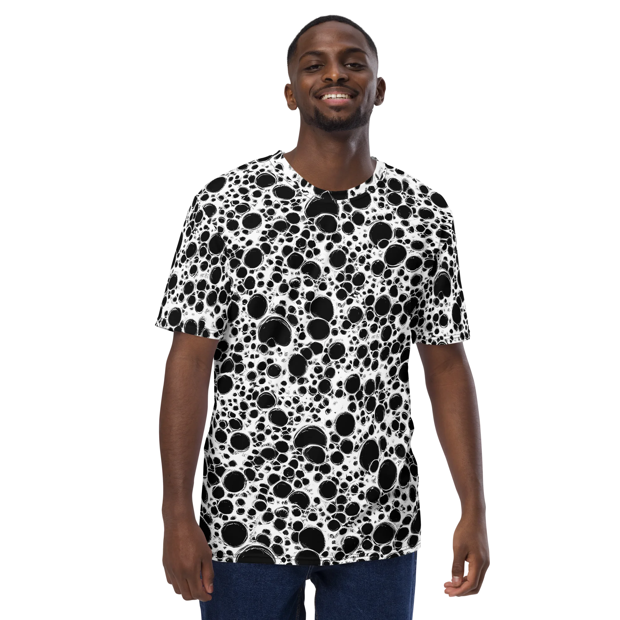 Obsidian Bubble on Men's Crew Neck T-Shirt — Front