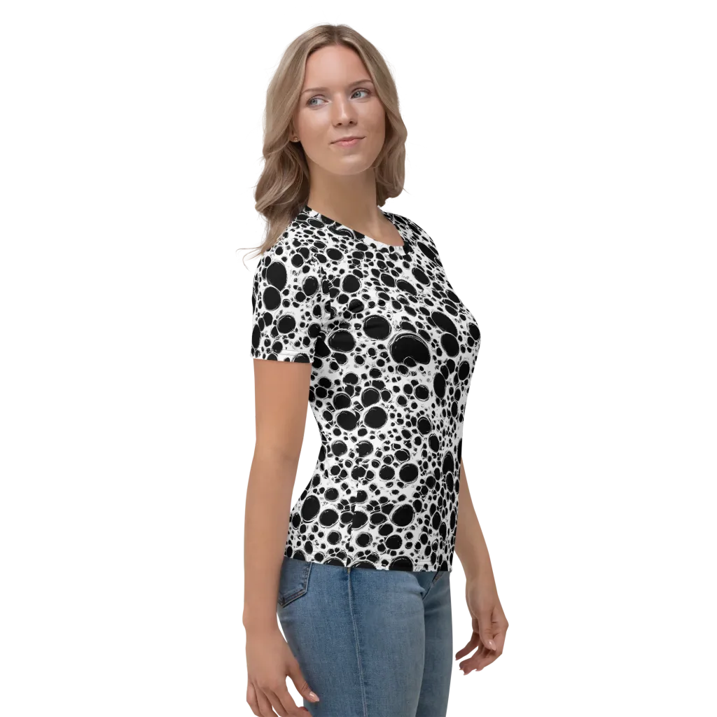 Obsidian Bubble on Women's Crew Neck T-Shirt — Right