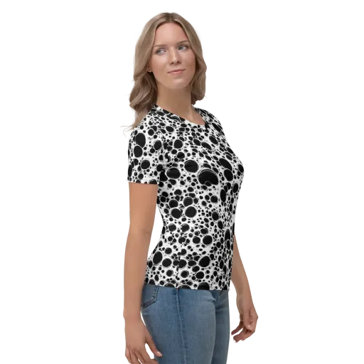 Obsidian Bubble on a Women's Crew Neck T-Shirt