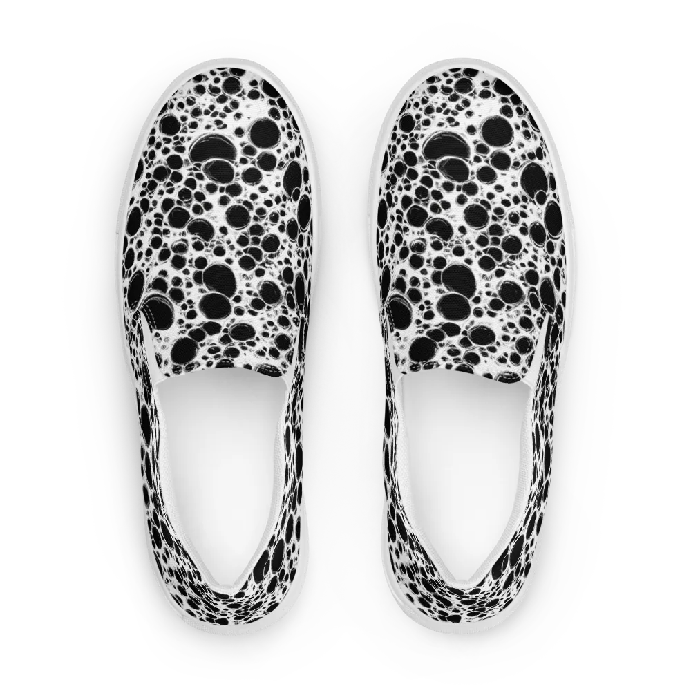 Obsidian Bubble on Men's Slip-On Canvas Shoes — Front
