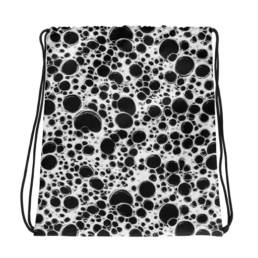 Obsidian Bubble on a Drawstring Bag