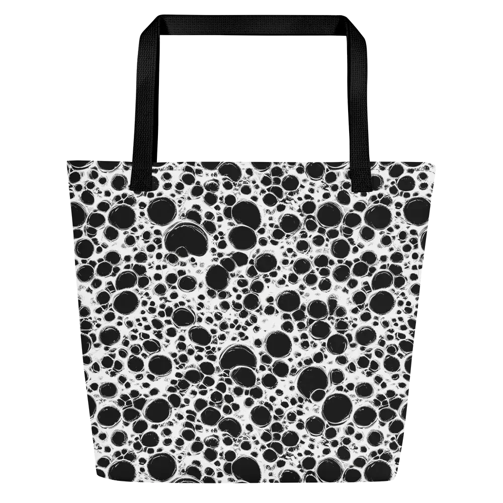 Obsidian Bubble on Large Tote Bag W/ Pocket — Front