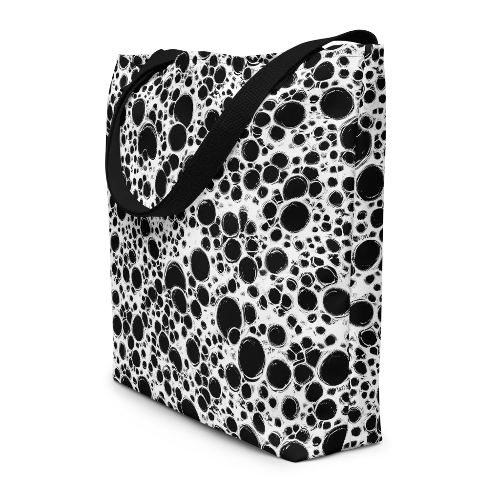 Obsidian Bubble on Large Tote Bag W/ Pocket — Front
