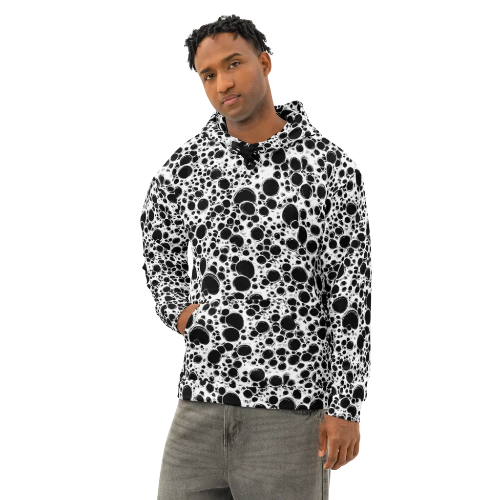 Obsidian Bubble on Cotton Hoodie — Left Front