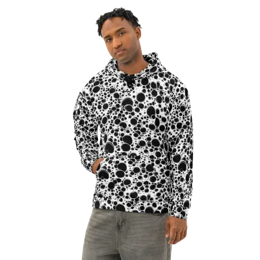 Obsidian Bubble on a Cotton Hoodie