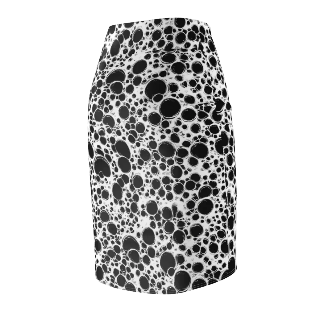 Obsidian Bubble on Pencil Skirt — Back Side