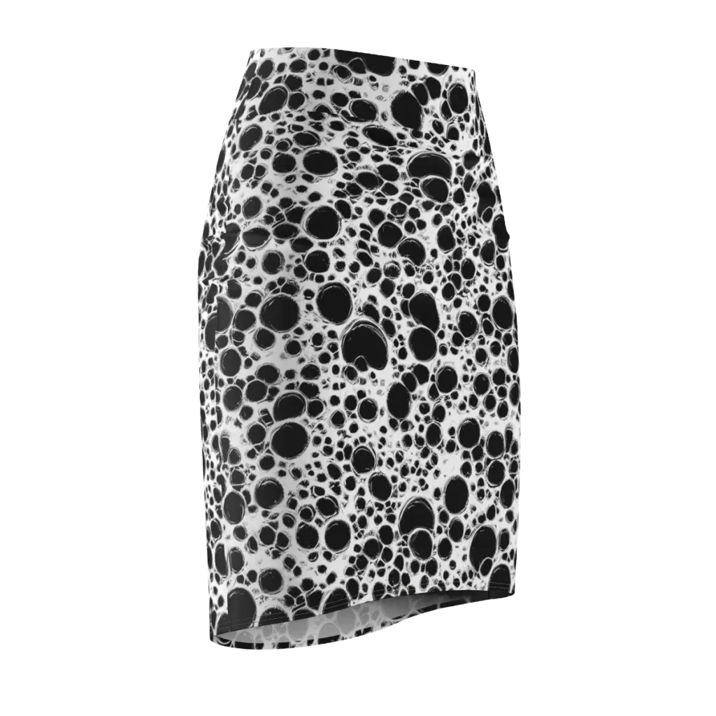 Obsidian Bubble on Pencil Skirt — Front Side