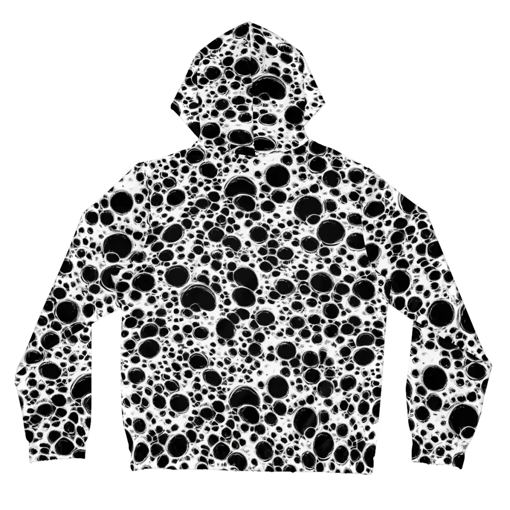 Obsidian Bubble on Women's Full-Zip Hoodie — Back