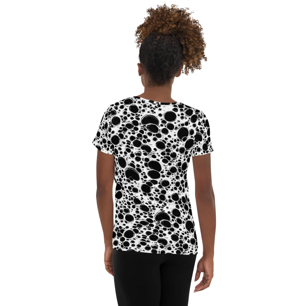 Obsidian Bubble on Women's Athletic T-Shirt — Back