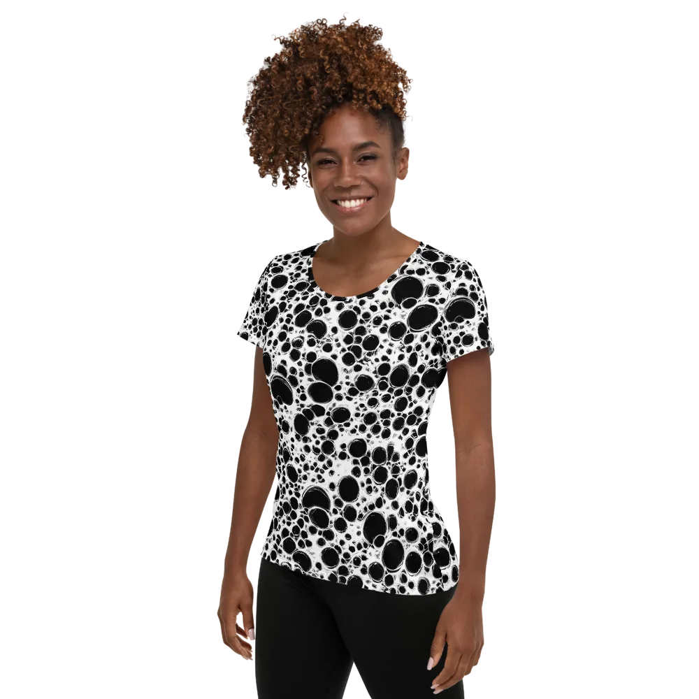 Obsidian Bubble on Women's Athletic T-Shirt — Left