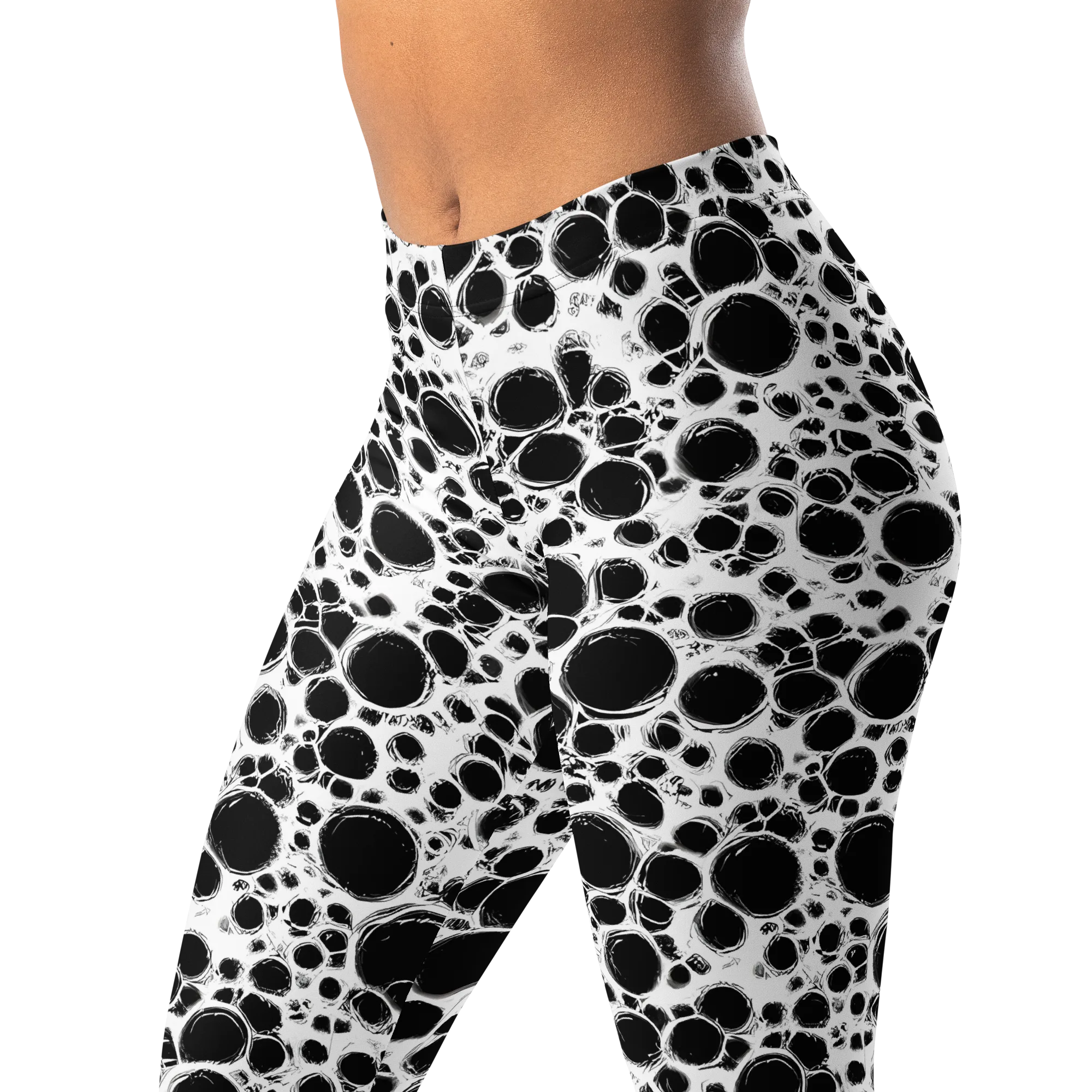 Obsidian Bubble on Leggings — Left Front