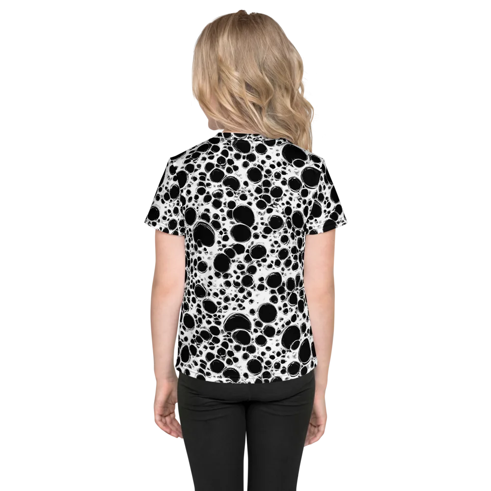 Obsidian Bubble on Kids Crew Neck T-Shirt — Back