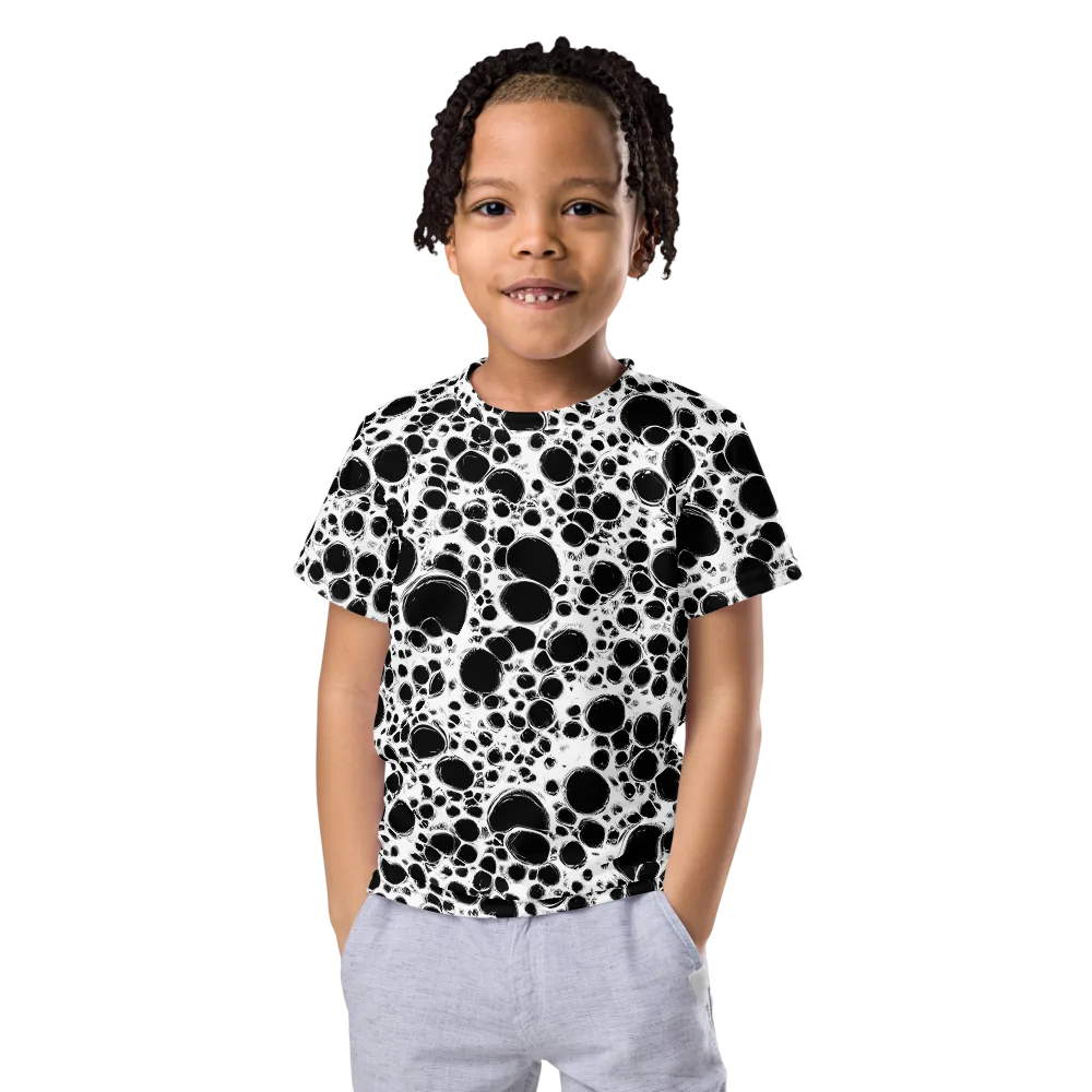 Obsidian Bubble on Kids Crew Neck T-Shirt — Front