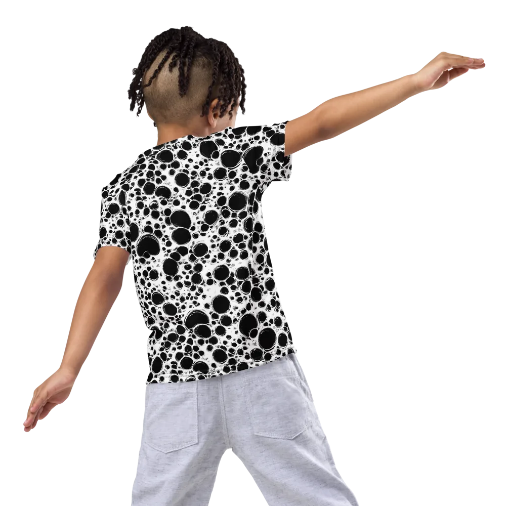 Obsidian Bubble on Kids Crew Neck T-Shirt — Back