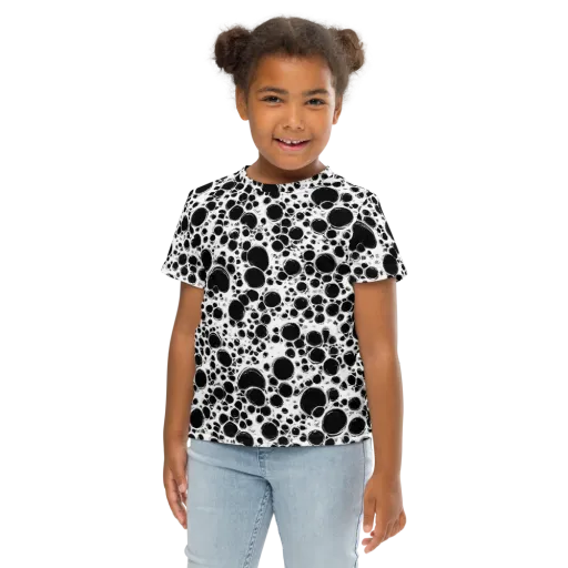Obsidian Bubble on a Kids Crew Neck T-Shirt