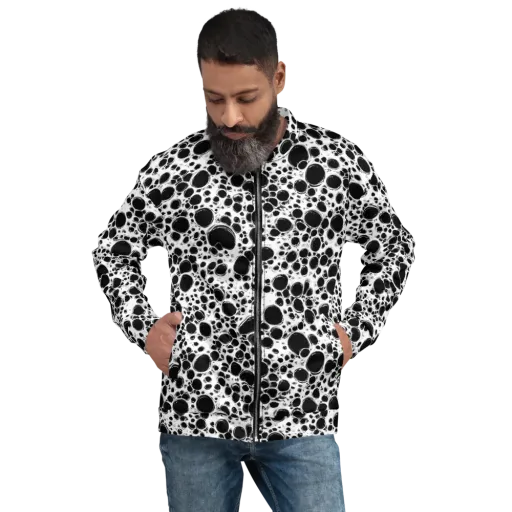 Obsidian Bubble on a Bomber Jacket