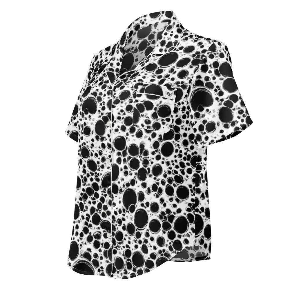 Obsidian Bubble on Women's Short Sleeve Pajama Top — Left Front