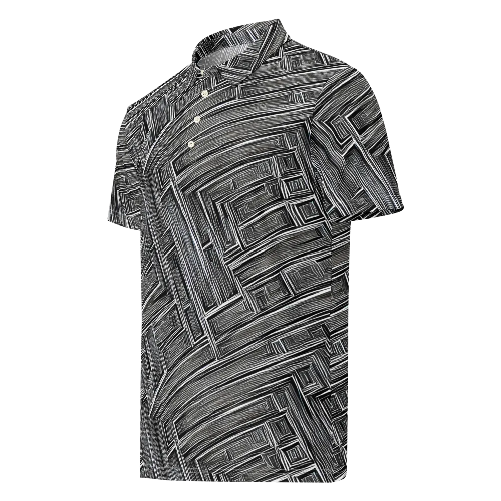 Architectural Grain on Men's Slim Fit Polo Shirt — Left Front