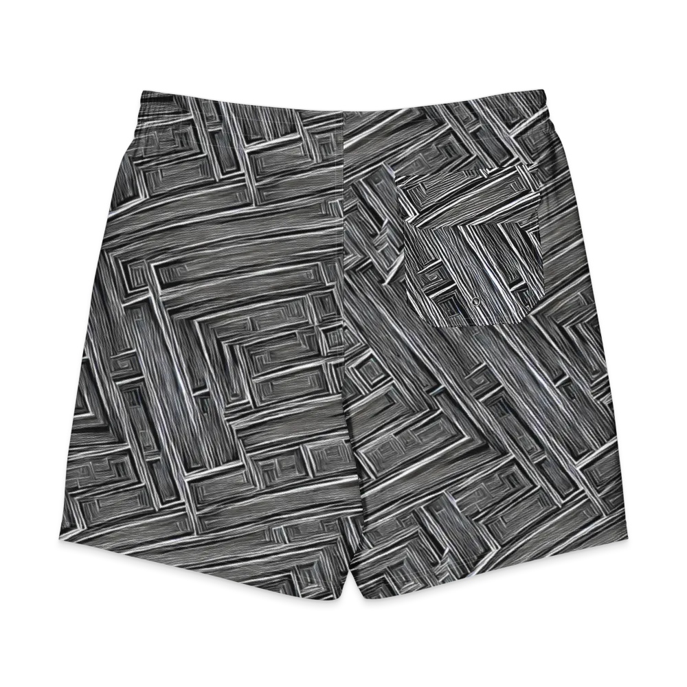 Architectural Grain on Men's Board Shorts — Back