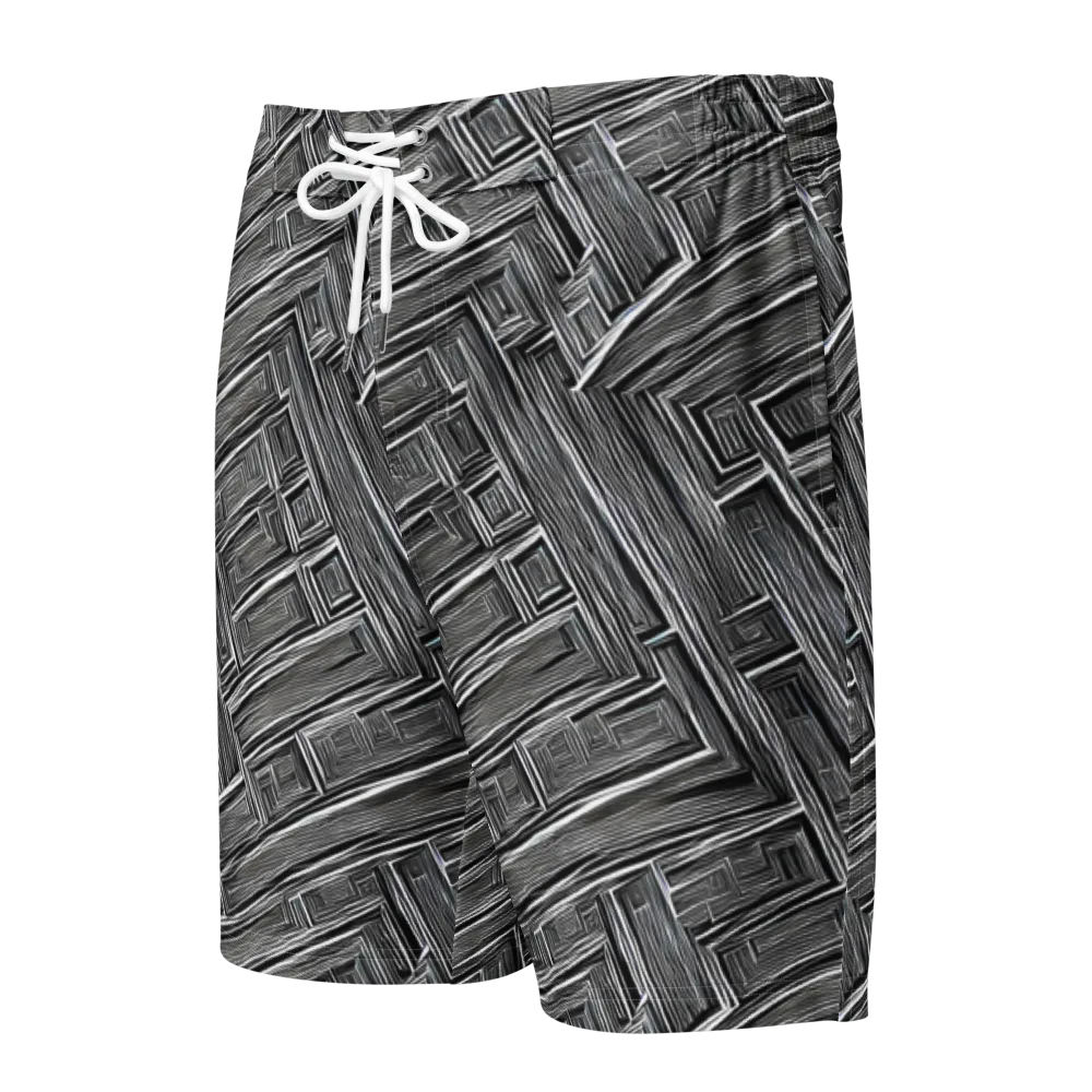 Architectural Grain on Men's Board Shorts — Front