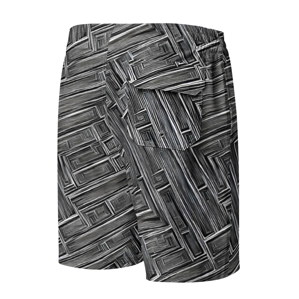 Architectural Grain on Men's Board Shorts — Back