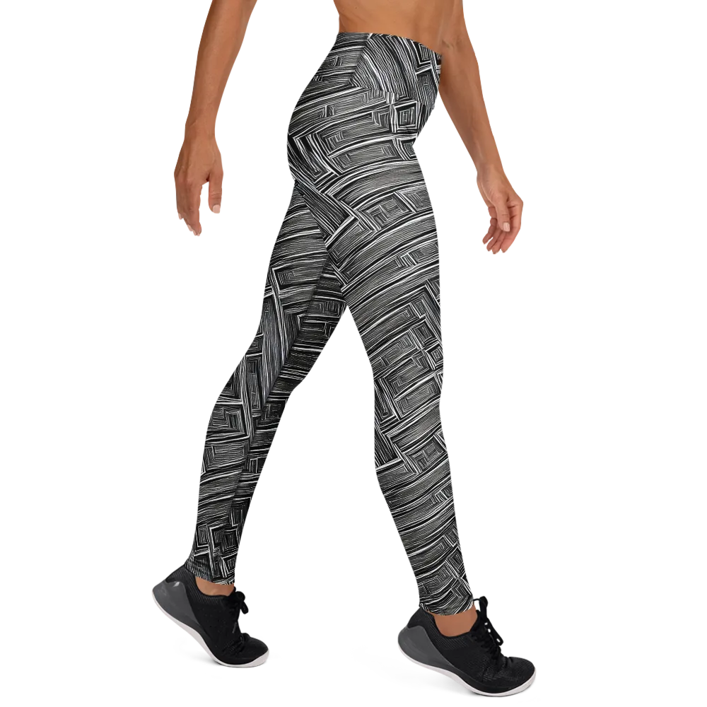 Architectural Grain on Yoga Leggings — Right